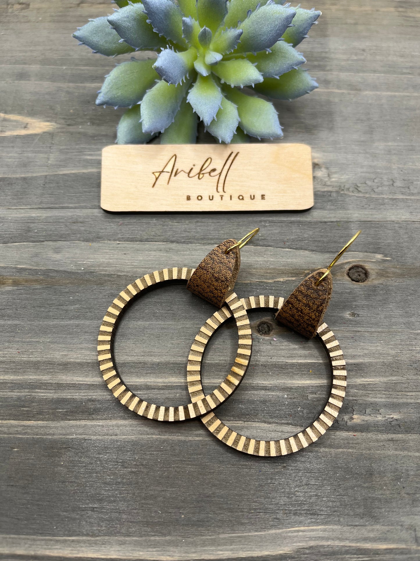 Striped Wood Hoops