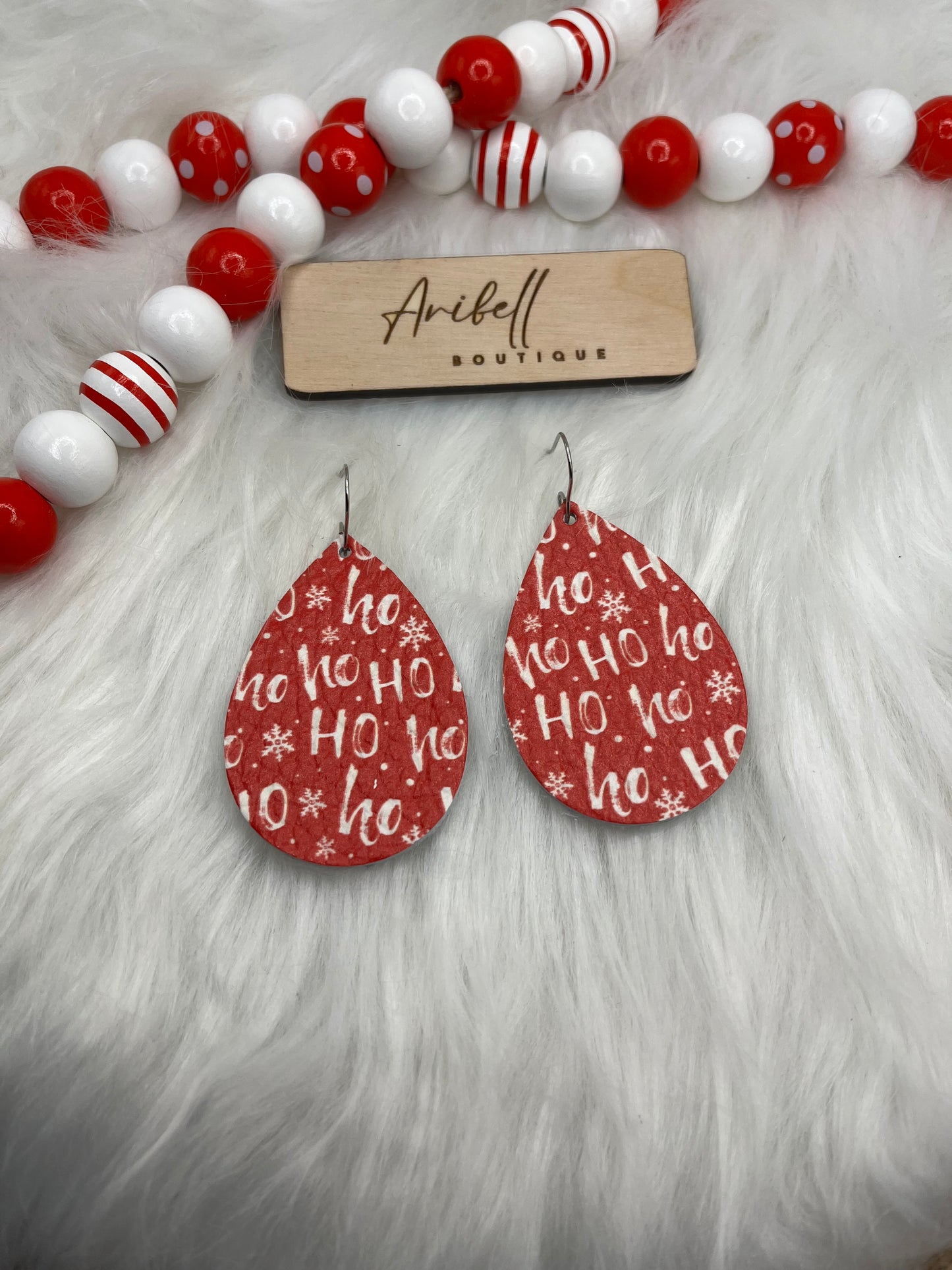 Ho Ho Ho Christmas Earrings.