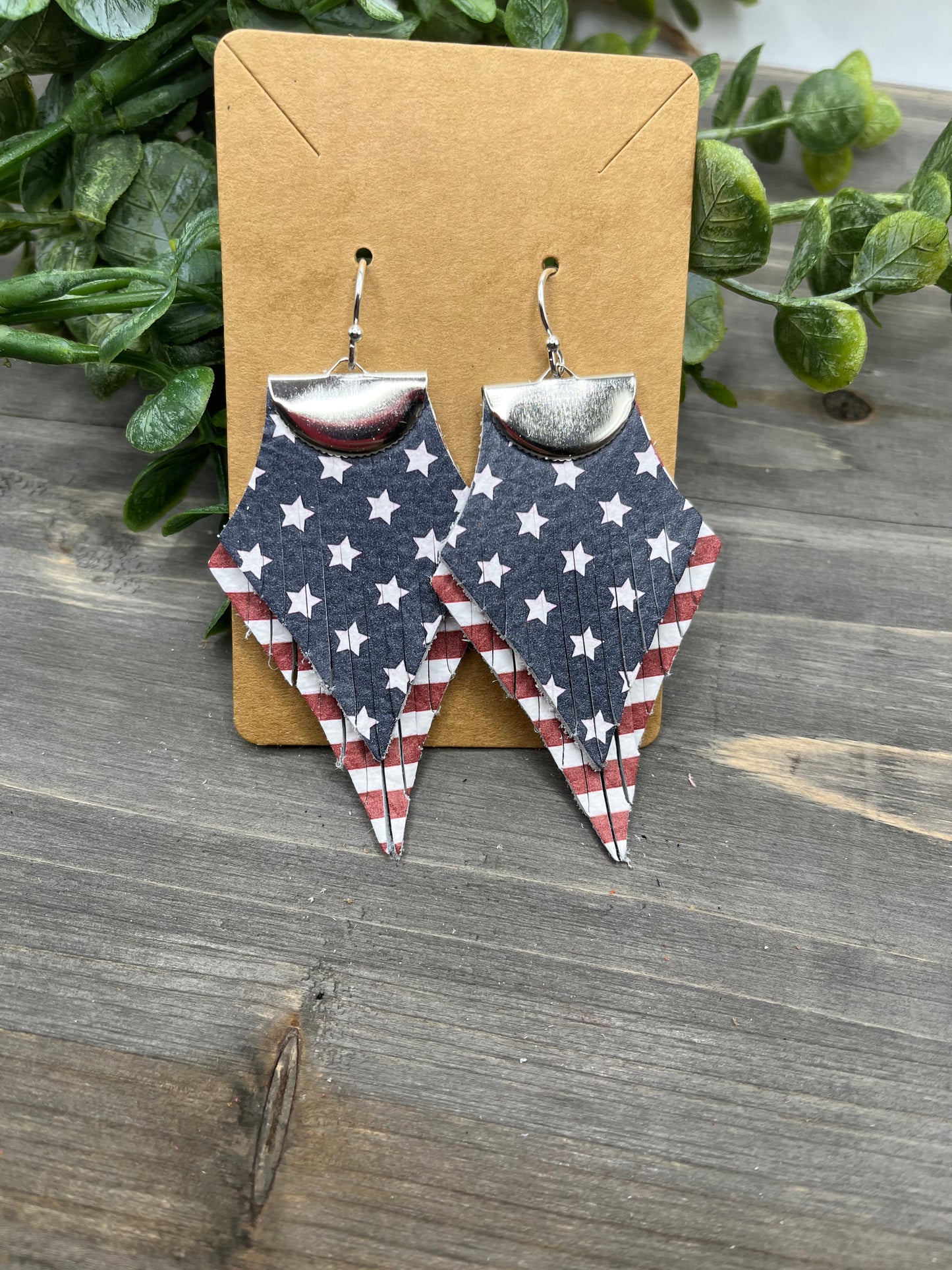 American Flag Diamond shaped fringe